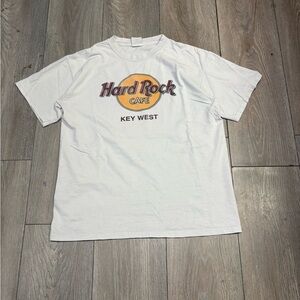Vintage Men’s Hard Rock Cafe Key West Short Sleeve Shirt White Size Large
